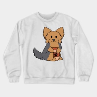 Yorkshire Terrier Coffee Crewneck Sweatshirt